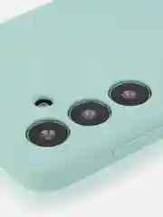 Зелёный хаки чехол для Samsung Galaxy S24, S24 Plus, S24 Ultra силиконовый ROSCO матовый с микрофиброй