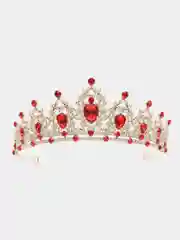 Алый корона, диадема свадебная для невесты на голову