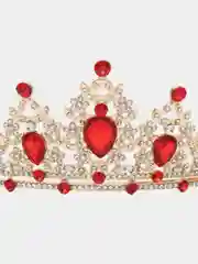 Алый корона, диадема свадебная для невесты на голову