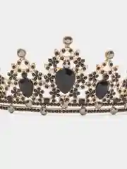 Черный корона, диадема свадебная для невесты на голову