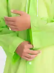 Салатовый дождевик детский, с капюшоном, для мальчика и девочки