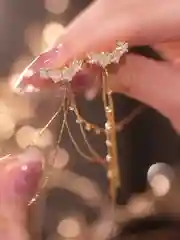 Золотой серьги со стразами, бижутерия, женские