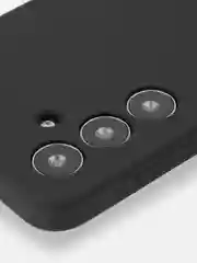 Черный чехол для Samsung Galaxy S24, S24 Plus, S24 Ultra силиконовый ROSCO матовый с микрофиброй