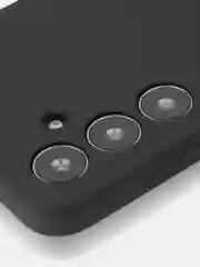 Черный чехол для Samsung Galaxy S24, S24 Plus, S24 Ultra силиконовый ROSCO матовый с микрофиброй