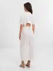 Белый костюм женский лён