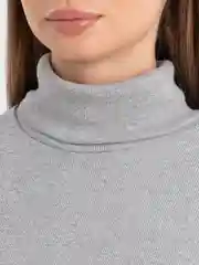 Серый меланж водолазка женская "Кашкорсе"