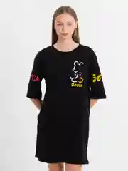 Угольный футболка удлинённая, туника, хлопок