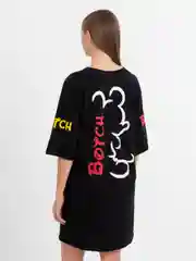 Угольный футболка удлинённая, туника, хлопок