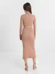 Женский костюм с юбкой в рубчик
