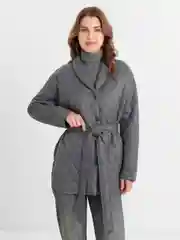 Серый куртка женская с капюшоном 2 в 1