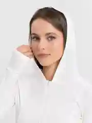 Белый олимпийка спортивная с капюшоном худи