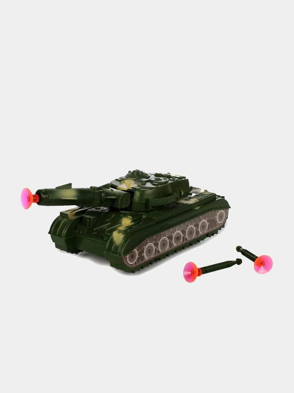 Игрушечный танк инерционный с мягкими пулями, 19 см