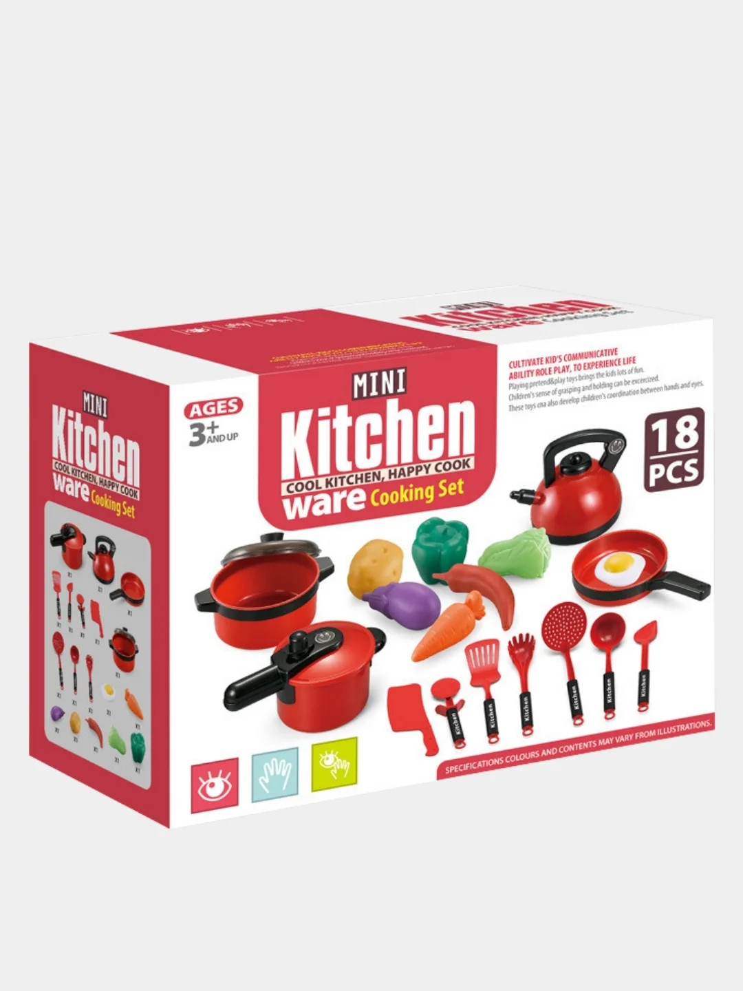 Игровая детская кухня, набор кухни, посуды 18 предметов