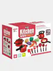 Игровая детская кухня, набор кухни, посуды 18 предметов