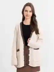 Бежевый женский кардиган