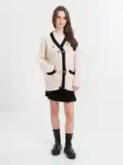 Молочный женский кардиган