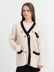 Молочный женский кардиган