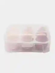 Розовый спонж для макияжа, в футляре, 6 шт