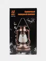 Белый мощный кемпинговый фонарь на солнечной батарее, уличный переносной фонарь