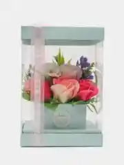 Мятный букет из вспененного мыла , подарок на Новый год маме,сестре,коллеге ,подарочный набор