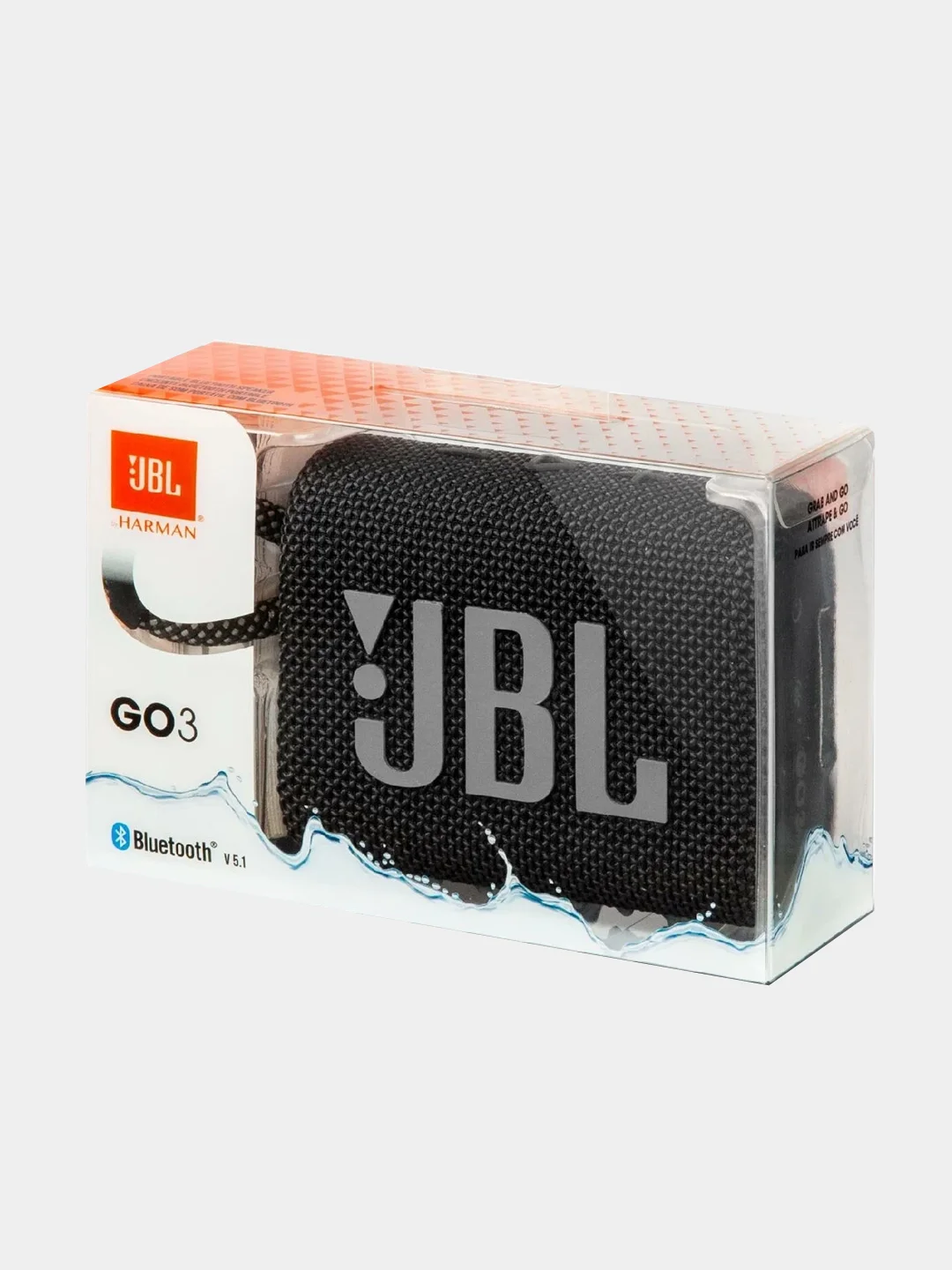 Черный портативная колонка, Bluetooth, JBL GO3