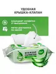 Влажные салфетки Свежая нота универсальные для всей семьи Алоэ 120шт х 6