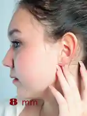 Серебряный серьги гвоздики полоска, пусеты, маленькие