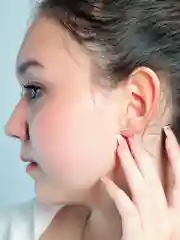 Серебряный серьги гвоздики полоска, пусеты, маленькие