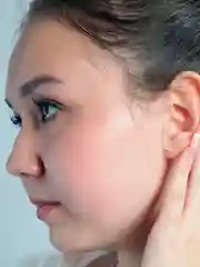 Серебряный серьги гвоздики полоска, пусеты, маленькие