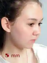Серебряный серьги гвоздики полоска, пусеты, маленькие