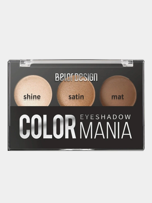 Тени для век Belor Design Color mania, тон 36 - утренний капучино, 5 г
