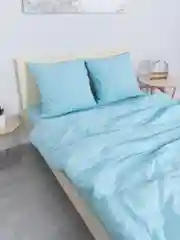 Белый комплект постельного белья, 1,5 спальное, хлопок, поплин