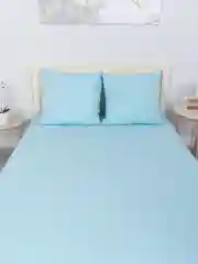 Белый комплект постельного белья, 1,5 спальное, хлопок, поплин