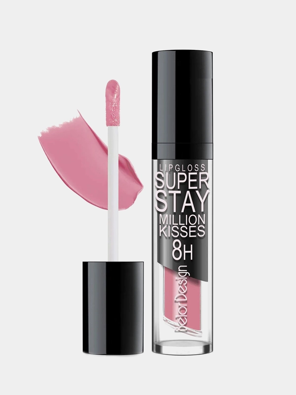 Блеск для губ Belor Design Million kisses, супер стойкий, тон 223 - розовый нюд, 4.8 г