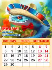 Золотой календарь отрывной на магните 2025 (9,5*13 см)