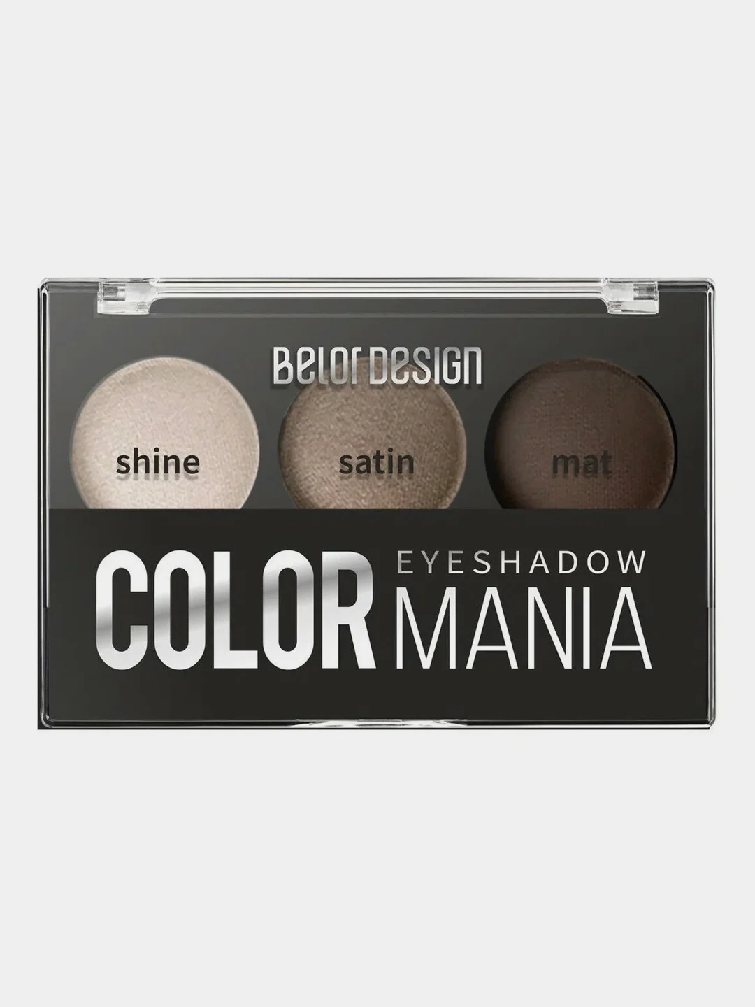 Тени для век Belor Design Color mania, тон 34 - кремовый серый, 5 г