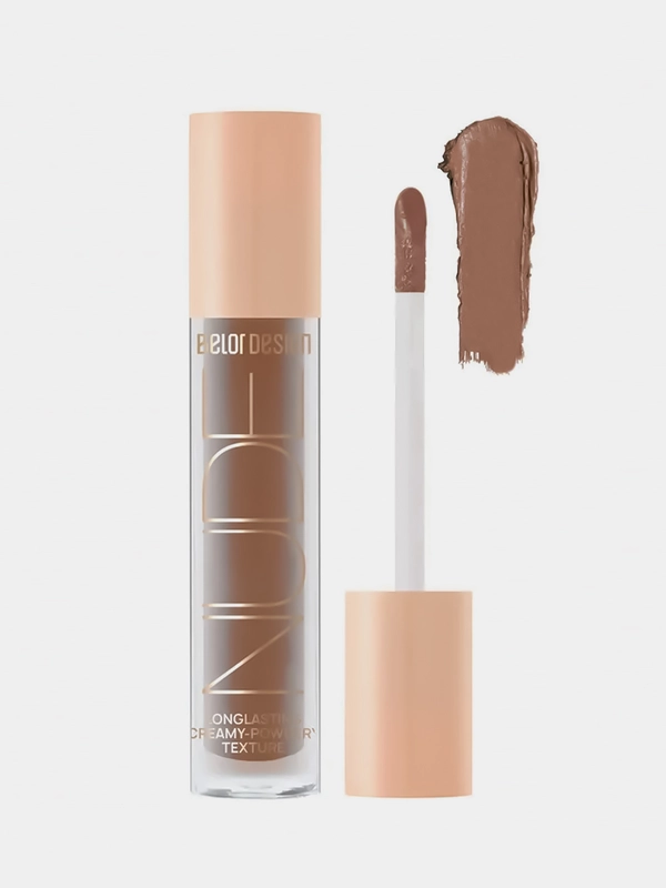 Тени для век Belor Design Nude Harmony, жидкие, матовые, тон 12 - шоколад, 4.6 г