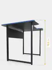 Синий стол компьютерный игровой