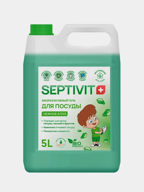 Гель для посуды SEPTIVIT "Алоэ", 5 л
