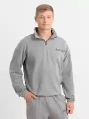 Серый меланж мужской спортивный костюм комплект брючный