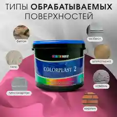 Акриловая краска для стен и потолков COLORPLAST 2, 10 л