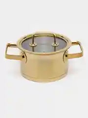 Кастрюля с крышкой DeNASTIA 1,8л, нержавеющая сталь с PVD покрытием