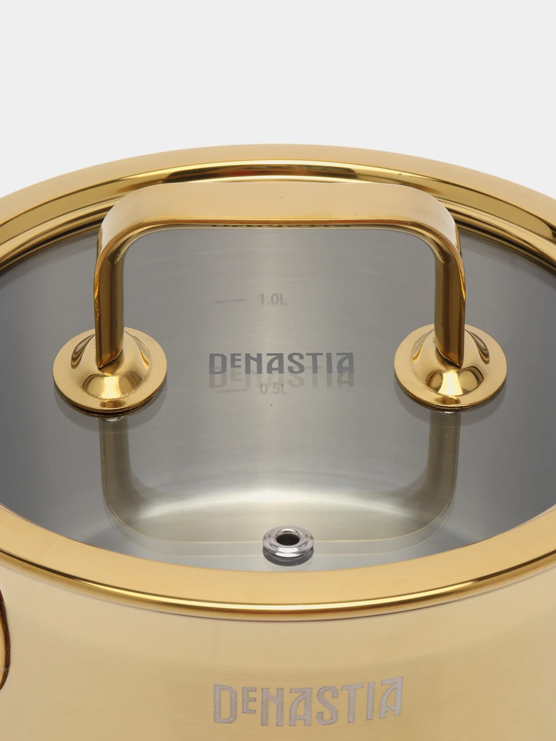 Кастрюля с крышкой DeNASTIA 1,8л, нержавеющая сталь с PVD покрытием