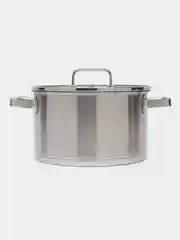 Кастрюля с крышкой DeNASTIA 6л, нержавеющая сталь, стальная фурнитура