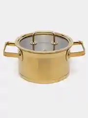Кастрюля с крышкой DeNASTIA 2,5л, нержавеющая сталь с PVD покрытием