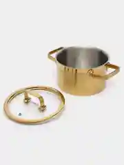 Кастрюля с крышкой DeNASTIA 2,5л, нержавеющая сталь с PVD покрытием