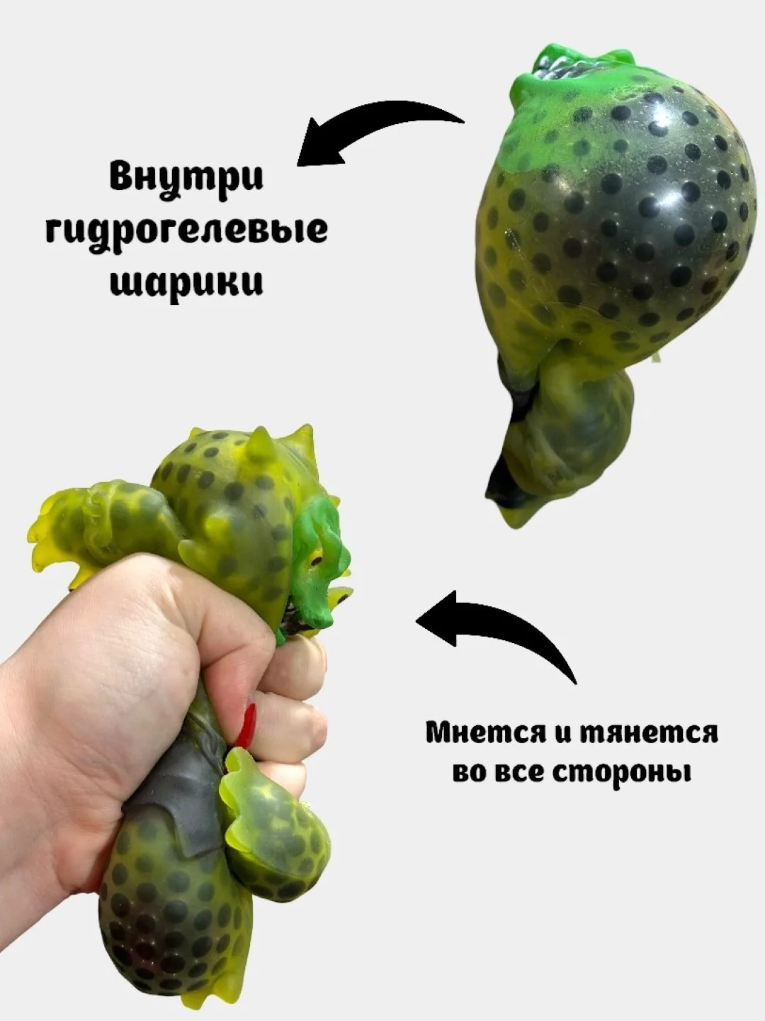 Зелёный хаки фигурка-игрушка антистресс Монстрик