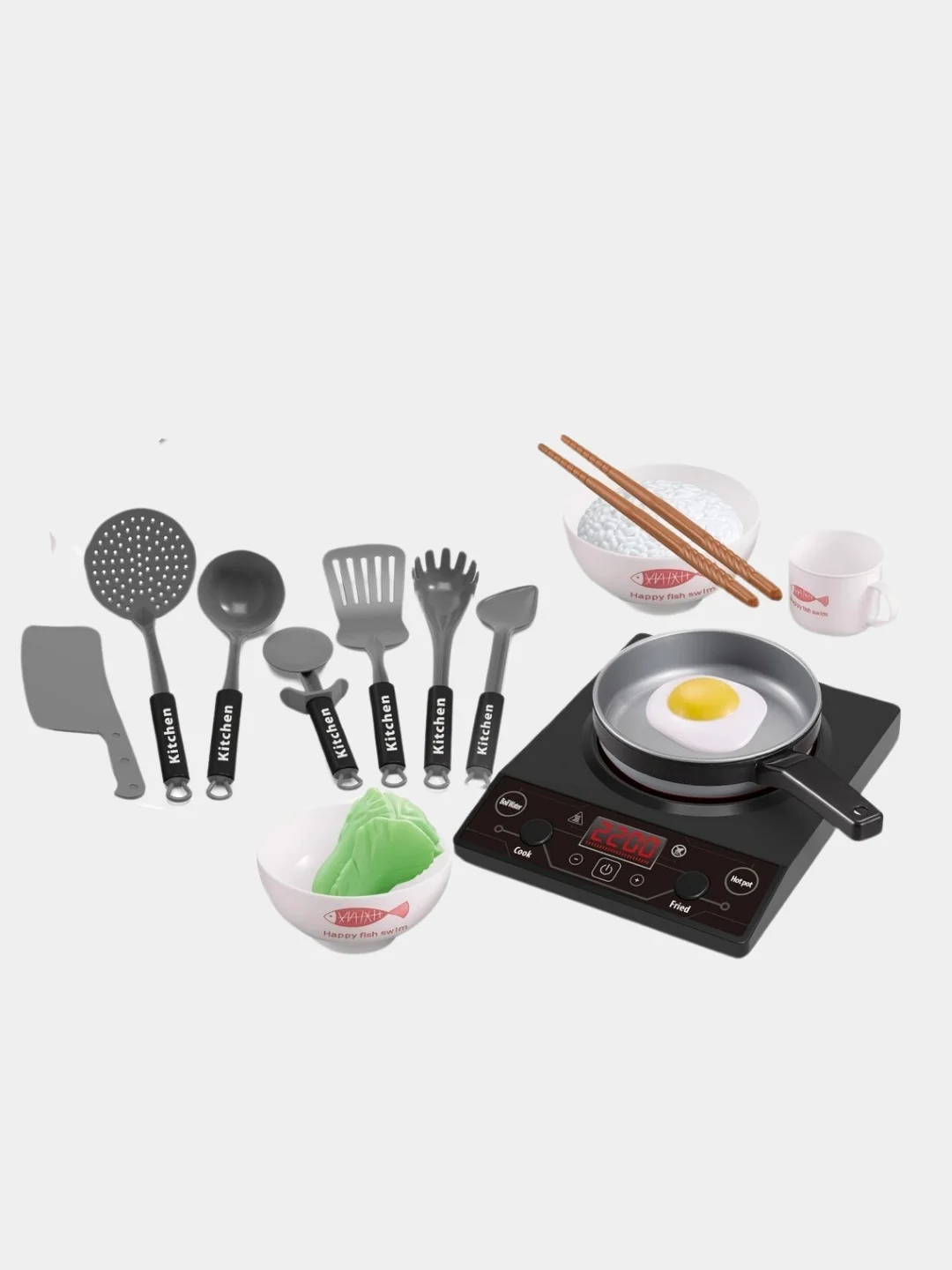 Игровая детская кухня, набор кухни, посуды 36 предметов
