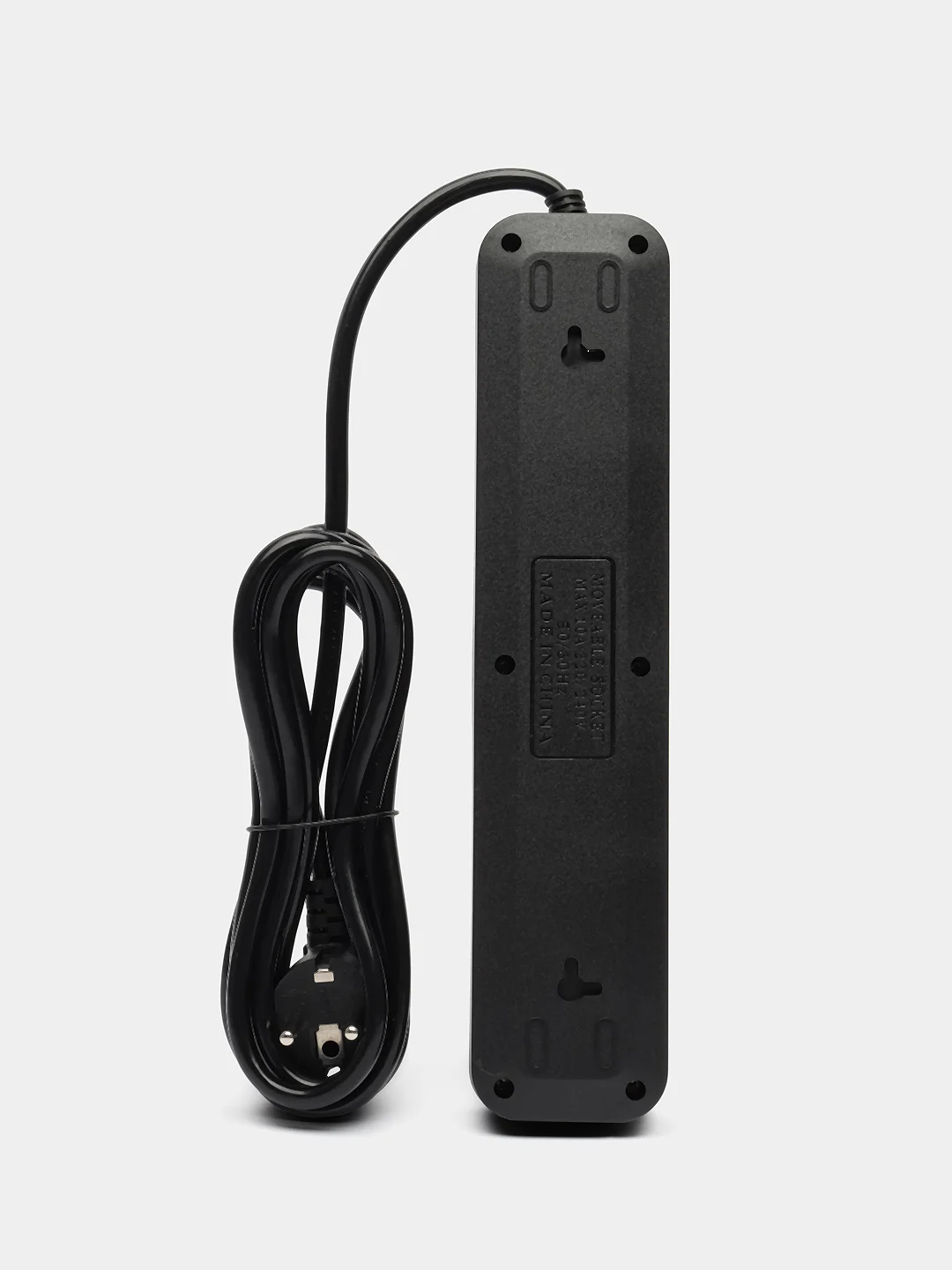Синий сетевой фильтр-удлинитель с USB и Type-C портами, кнопкой выключения