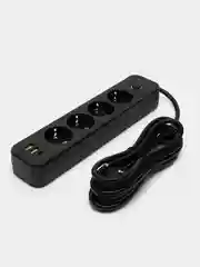 Синий сетевой фильтр-удлинитель с USB и Type-C портами, кнопкой выключения